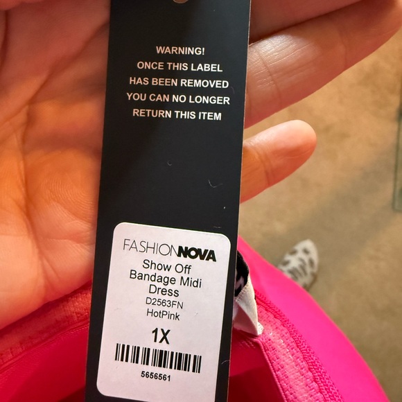 Fashion Nova Strapless Hot Pink Dress - Picture 3 of 3